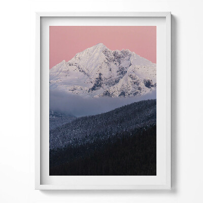 Kép keretben Hegyi tó és felhők