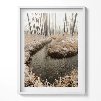 Keretezett kép Felhők egy tó felett