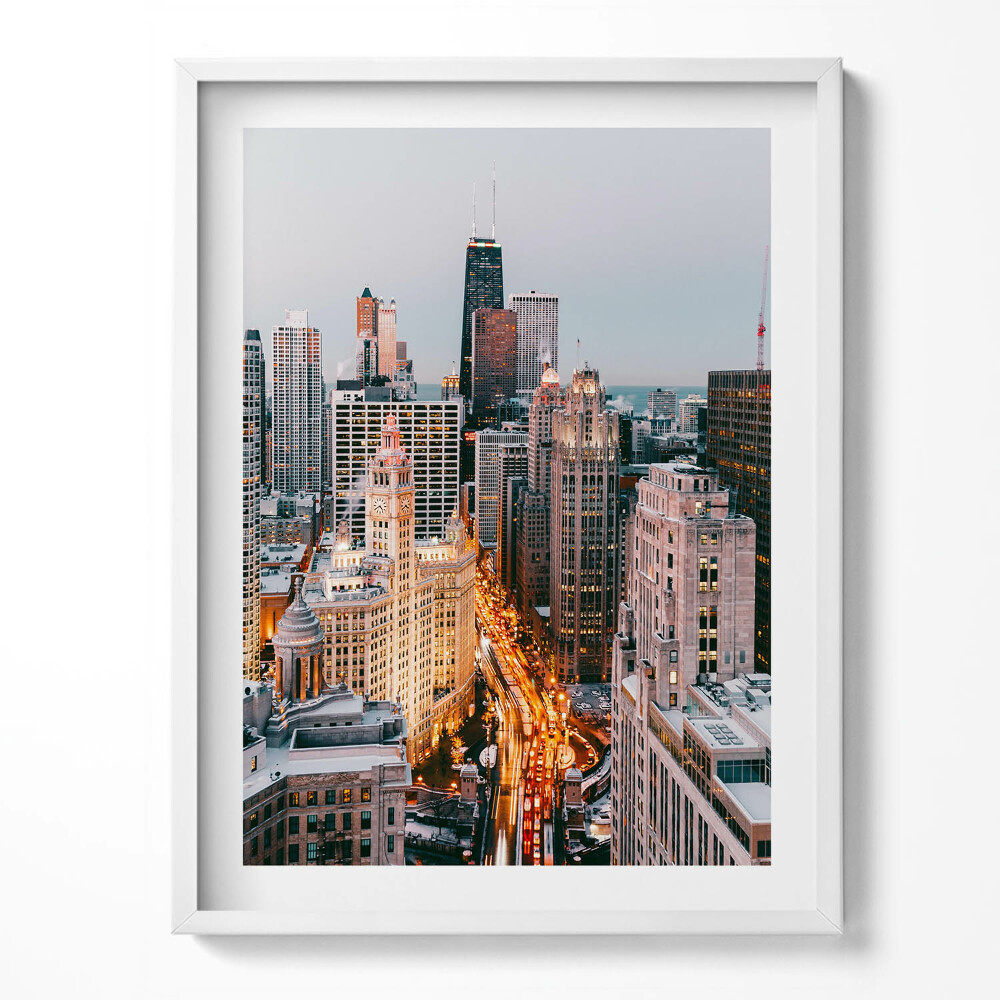 Kép keretben Madártávlatból a városra