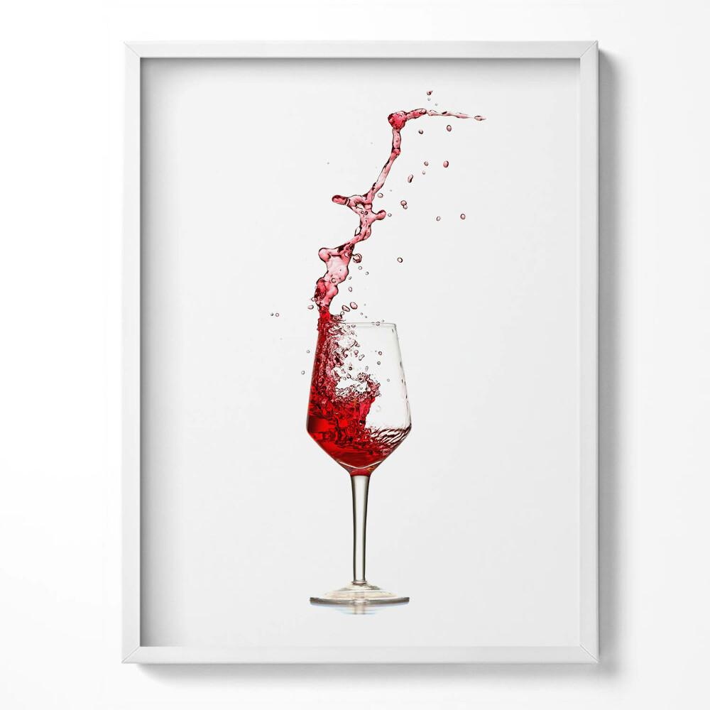 Keretezett kép Egy pohár túlcsorduló vörösbor
