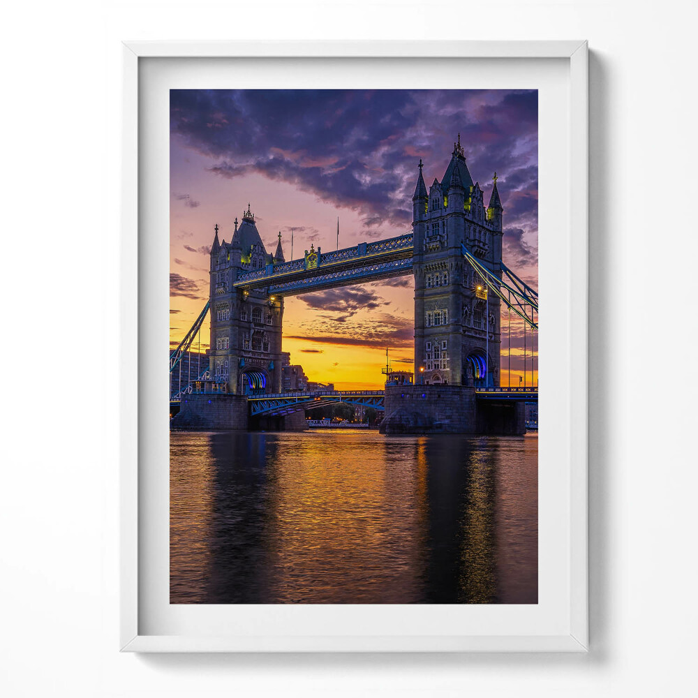 Kép keretben Brooklyn híd és vízfelület London