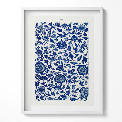 Kép keretben Vintage virágminta