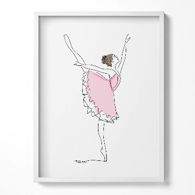 Kép keretben Line- art of a ballerina in dance