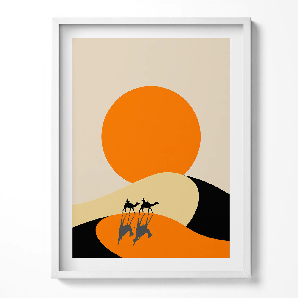 Keretezett kép Illustration of a desert crossing