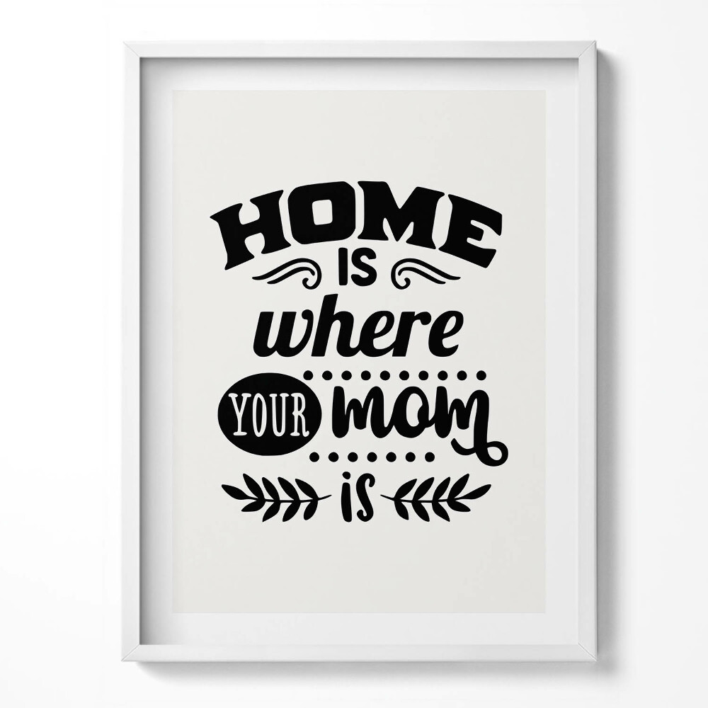 Kép keretben Home is where your mom is - family sentiment