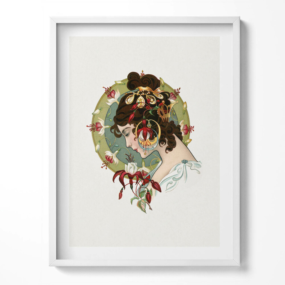 Kép keretben Portré egy gyönyörű nőről