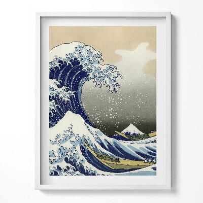 Kép keretben Nagy hullám Kanagavában