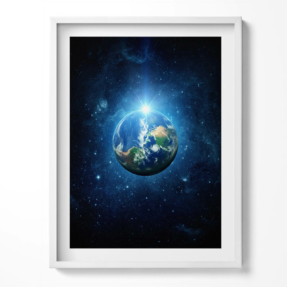 Keretezett kép NASA - Föld, galaxis és nap
