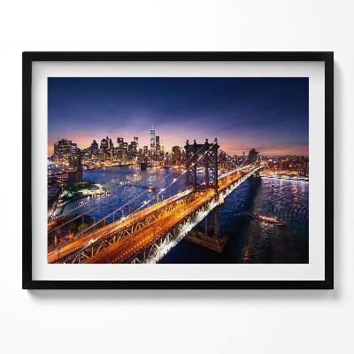 Kép keretben Híd és városi látkép