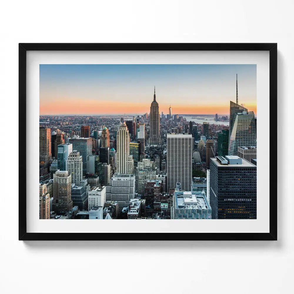 Kép keretben New York város panorámája