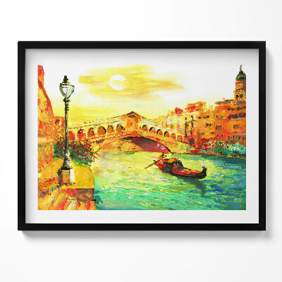 Kép keretben Híd csónakázás napfény