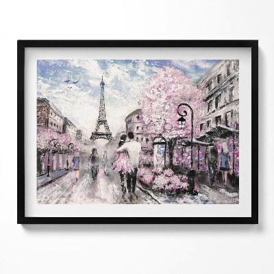Kép keretben Párizsi táj romantikus pillanat