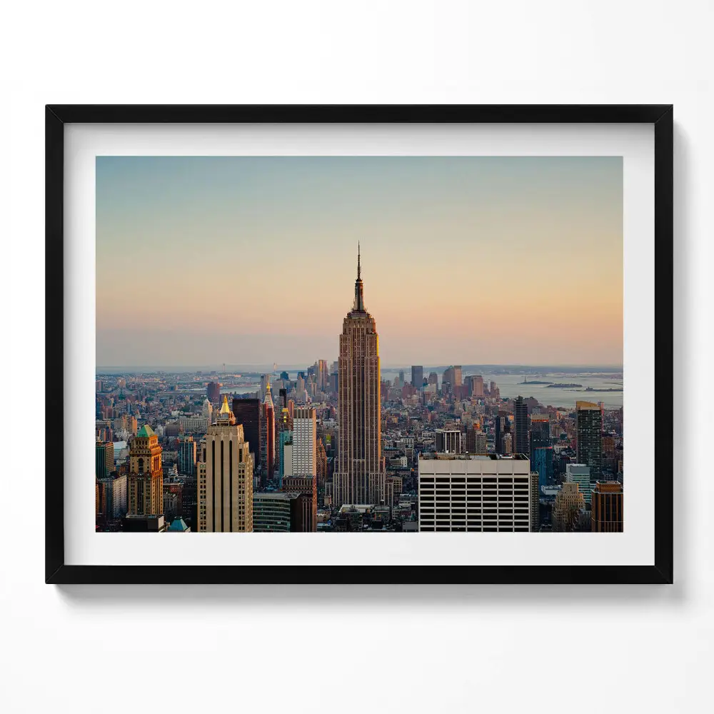 Kép keretben Empire State Building naplementében