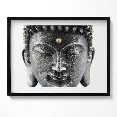 Kép keretben Buddha fej békés arckifejezés