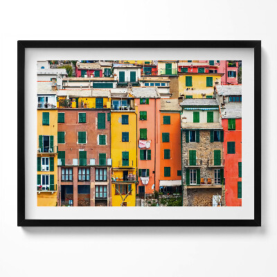 Kép keretben Színes házak tömbje