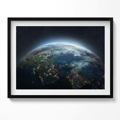 Kép keretben Föld látképe éjszaka
