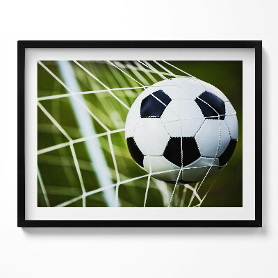 Kép keretben Foci labda a hálóban