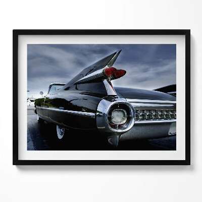 Kép keretben Retro autó hátulja klasszikus stílus