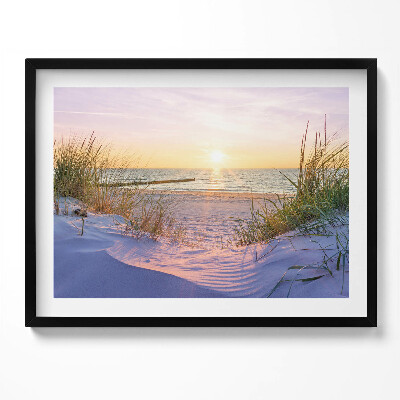 Kép keretben Naplemente a tengerparton