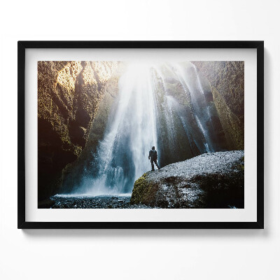 Kép keretben Vízesés és sziluett