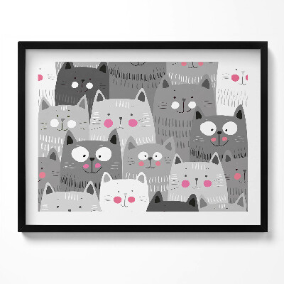 Kép keretben Aranyos macskák különböző színekben