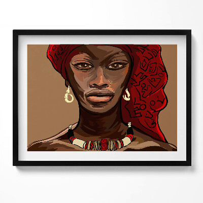 Kép keretben Női portré tradicionális ékszerekkel