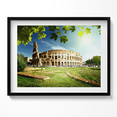 Kép keretben Római Colosseum zöld környezetben