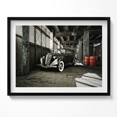 Kép keretben Régi autó egy garázsban