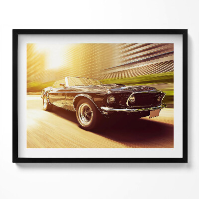 Kép keretben Futó klasszikus autó