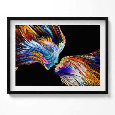 Kép keretben Absztrakt arcok és színek