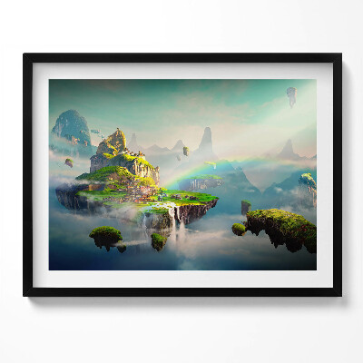 Kép keretben Mesés táj lebegő szigetek