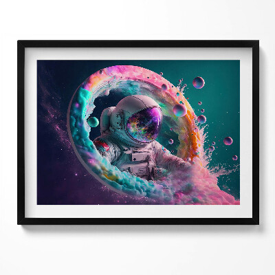 Kép keretben Űrhajós színes galaxisban