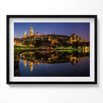 Kép keretben Vár és víz tükröződése