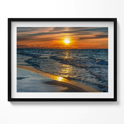 Kép keretben Naplemente a tengerparton