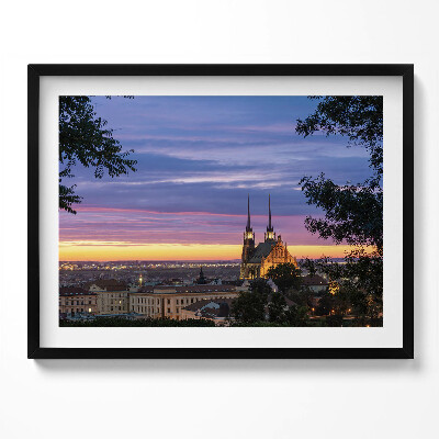 Kép keretben Katedrális naplementében