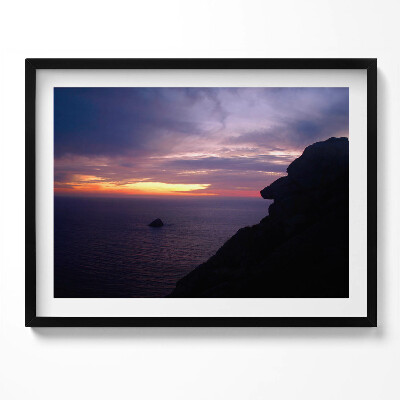 Kép keretben Naplemente a tenger felett