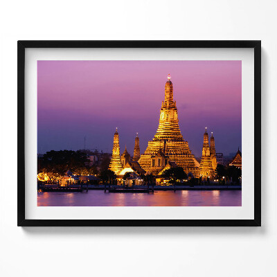 Kép keretben Aranyszínű templom naplemente