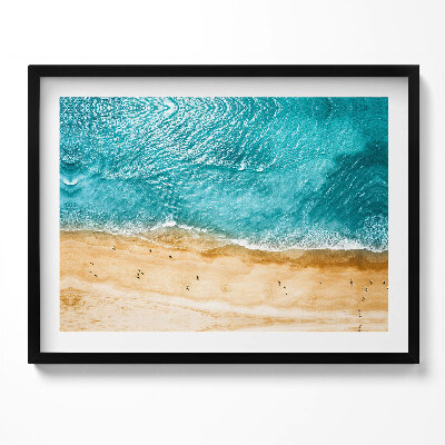 Kép keretben Tengerparti táj kék víz
