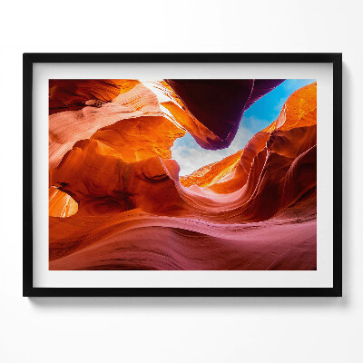 Kép keretben Vöröses sziklaformációk és ég
