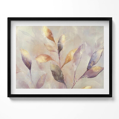 Kép keretben Absztrakt levelek és lágy színek