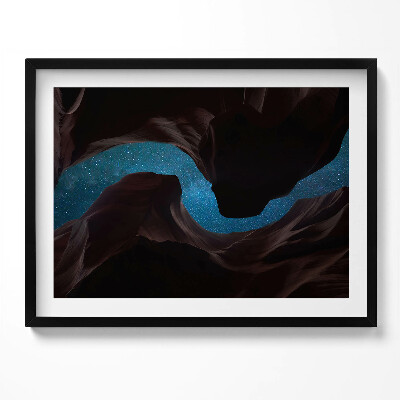 Kép keretben Csillagos égbolt szurdokban