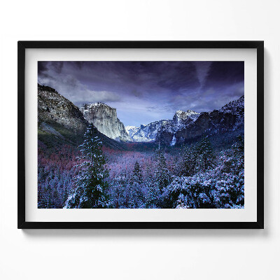 Kép keretben Téli hegyvidéki táj