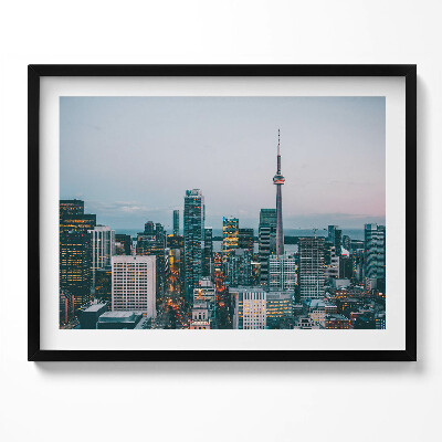 Kép keretben Modern városkép éjszaka