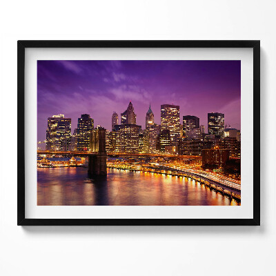 Kép keretben New York-i városkép éjszaka
