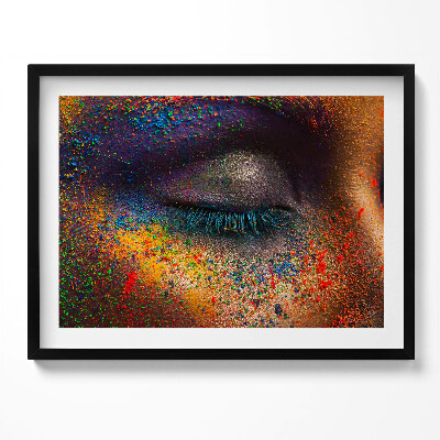 Kép keretben Színes csillogó szemhéj