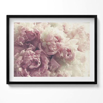 Kép keretben Rózsaszín virágok csokorban