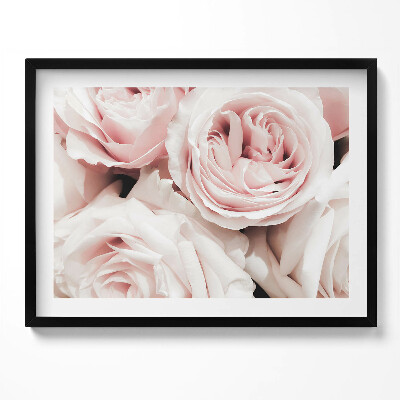 Kép keretben Rózsák finom árnyalatokban