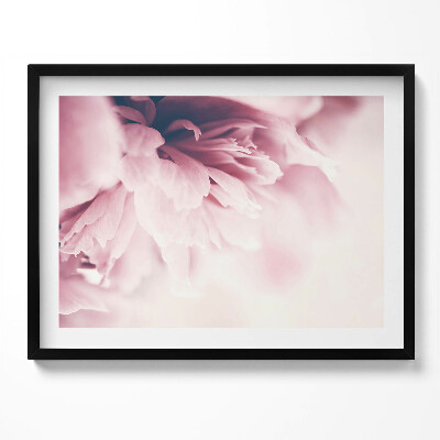 Kép keretben Rózsaszín virágok lágyan