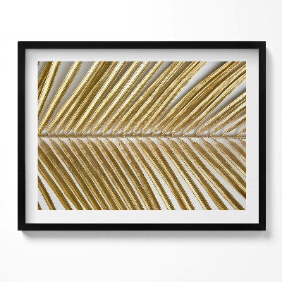 Kép keretben Arany színű pálmalevél mintázat