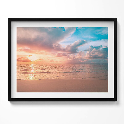 Kép keretben Naplemente a tengerparton